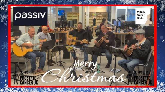 Witney Guitar Club Performs Festive Set at Passiv UK Event for Prostate Cancer UK
