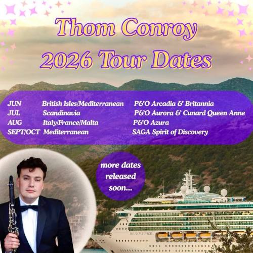 Thom Conroy headlining act performances on cruise ships this year